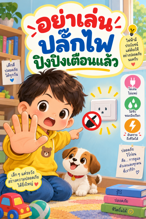 ปก อย่าเล่นปลั๊กไฟปิงปิงเตือนแล้ว